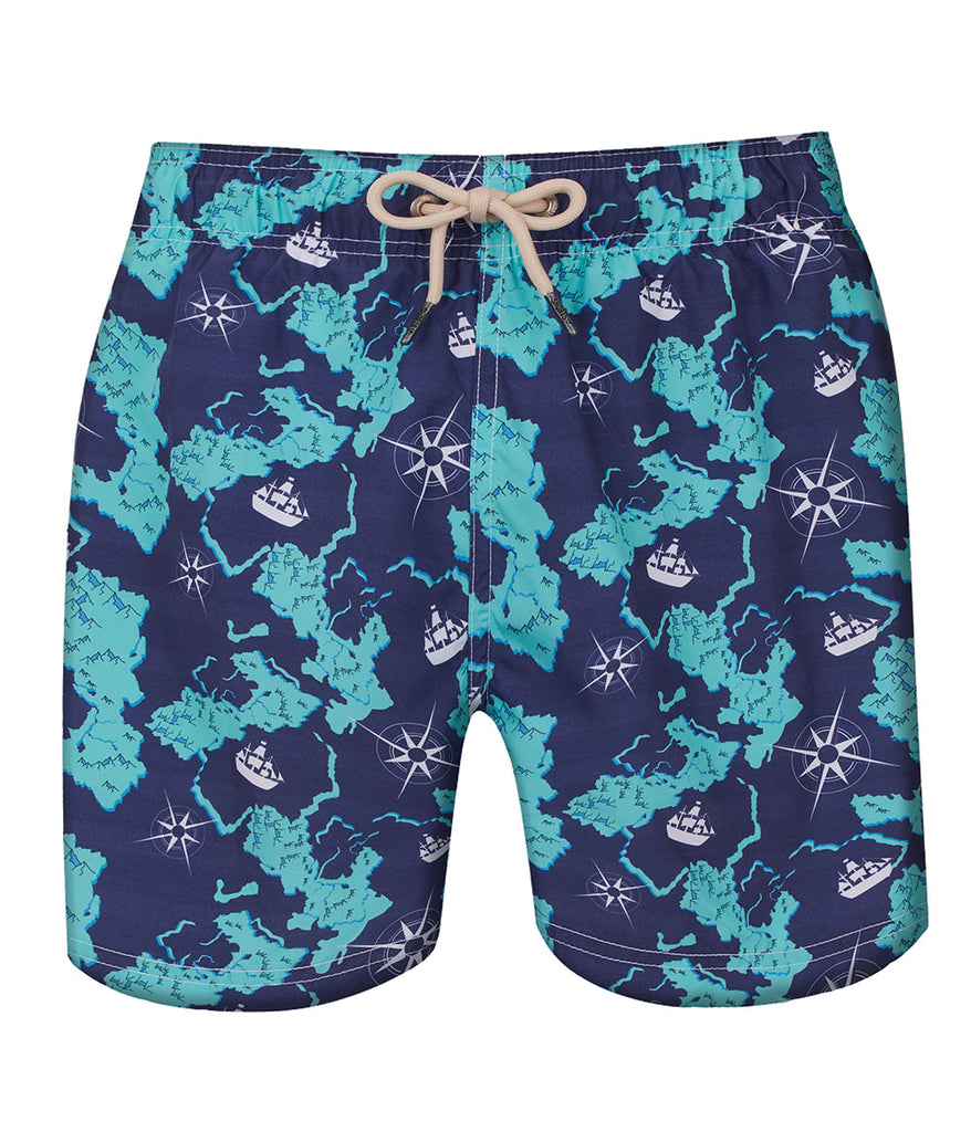 RIO CUT SHORTS ULTRALIGHT NAVY MAP